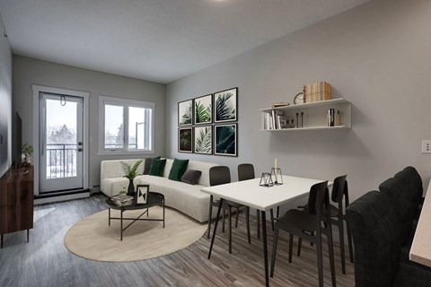 Floor plan for 1 bed, 1 bath, 578 sqft