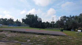 Hudson apartment for rent - A park with a red track in the middle of it.