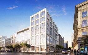 Newark apartment for rent - an illustration of a tall white building on a city street