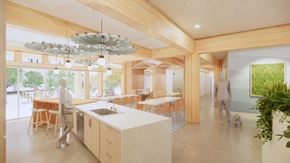 Loveland apartment for rent - a rendering of a kitchen and dining room in a house