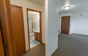 Oregon apartment for rent - a bedroom and a bathroom with a toilet and a sink