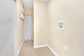 Cleveland house for rent - a hallway with a door to a closet and a entrance to a room with a