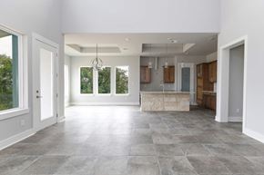 Horseshoe Bay house for rent - a large empty kitchen and living room with a large window