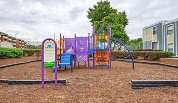 Capitol Heights townhouse for rent - a playground with a purple and orange swing set