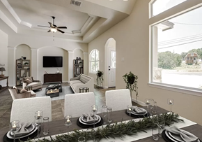 Spring Branch apartment for rent - a large dining room with a table and chairs