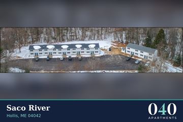Hollis apartment for rent - An aerial view of the Saco River apartments in Hollis, ME 04042.