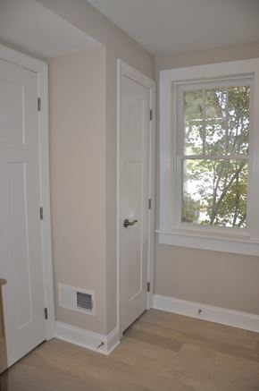 Winchester apartment for rent - A white door with a window above it.