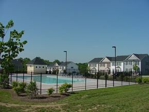 Winchester townhouse for rent - an image of a swimming pool with houses in the background