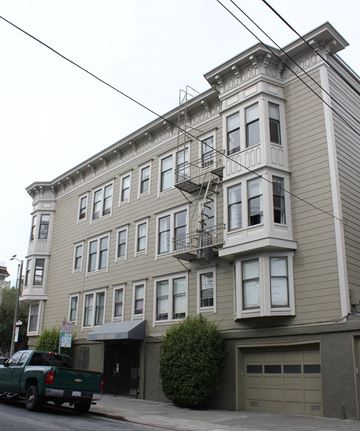 San Francisco apartment for rent - a building with a truck parked in front of it