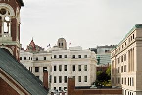 Albany apartment for rent - a view of the city from the roof of a building