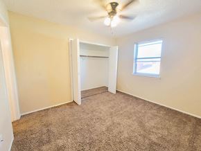 Killeen house for rent - an empty bedroom with a closet and a window