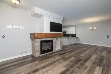 Rochester apartment for rent - the living room has a fireplace and a tv in it