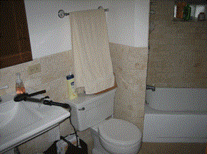 Chicago apartment for rent - a bathroom with a toilet and a sink