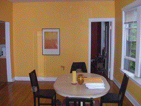 Chicago apartment for rent - a dining room with a table and chairs