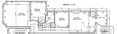 Floor plan for 2 beds, 1 bath, 1400 sqft