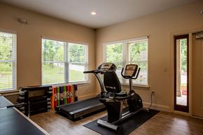 Macon apartment for rent - the gym has plenty of windows and a treadmill