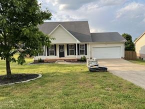 Clarksville house for rent - A white house with a grey roof and a tree in front.