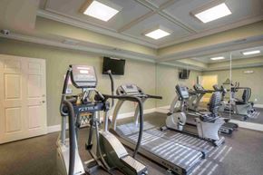 Hahira apartment for rent - a gym with cardio machines and a tv