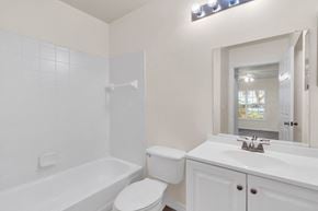 Orlando apartment for rent - a bathroom with a sink toilet and a tub