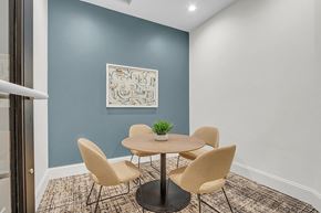 Boylston apartment for rent - a conference room with a round table and chairs