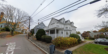 Marblehead apartment for rent - a house on the corner of a street under power lines