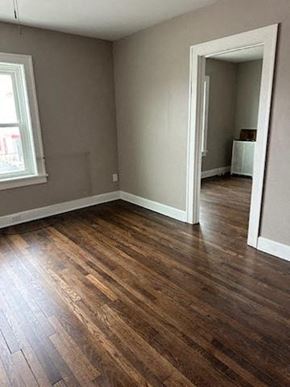 Cleveland Heights apartment for rent - an empty living room with a wooden floor
