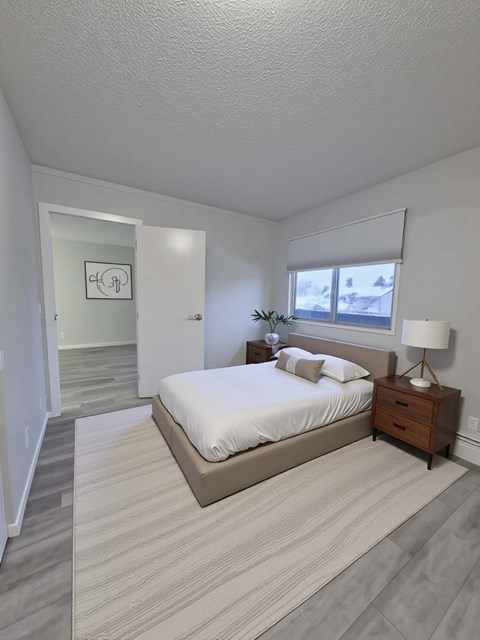 Floor plan for 1 bed, 1 bath, 678 sqft