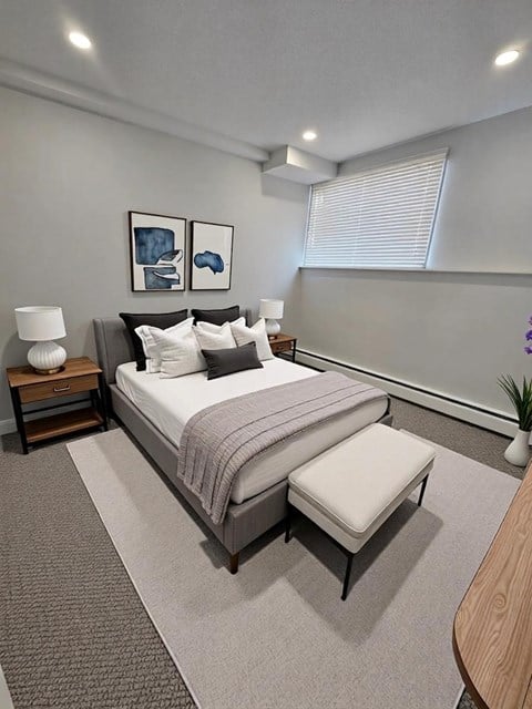 Floor plan for 1 bed, 1 bath, 477 sqft