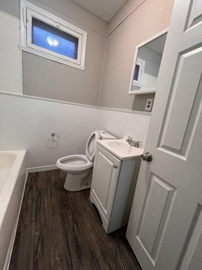 Cleveland apartment for rent - a small bathroom with a toilet and a sink