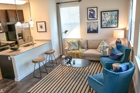 Tampa apartment for rent - A living room with a couch, chair, and a coffee table.