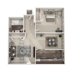 Swarthmore apartment for rent - A floor plan of a house with a kitchen, living room, and bathroom.