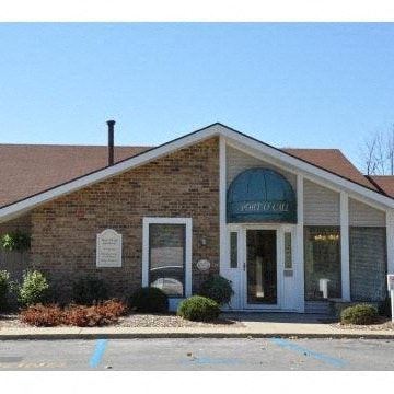 New Haven apartment for rent - the front of a brick church with a blue window