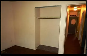 Ferguson house for rent - an empty room with a white wall and a door