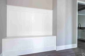 Columbus apartment for rent - A white kitchen with a white countertop and white cabinets.