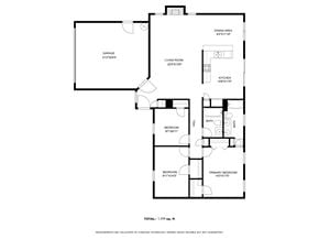 Richlands house for rent - A black and white image of a floor plan for a house.