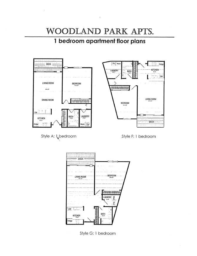 Floor plan for 1 bed, 1 bath, 762 sqft