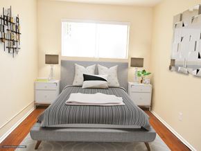 Baldwin Park apartment for rent - a bedroom with a bed and a window