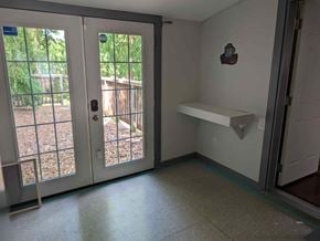 Mulmur house for rent - A white door with a glass window is open.