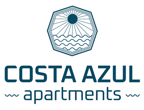 San Antonio apartment for rent - the logo apartments with the sun over the water and the