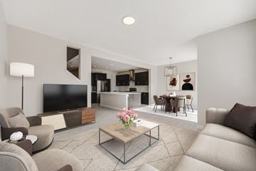 Calgary apartment for rent - a living room with a couch and a coffee table