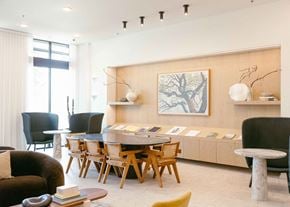 Dallas apartment for rent - a dining room with a table and chairs