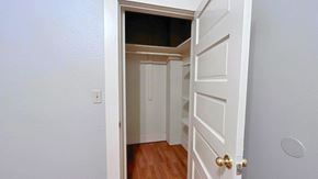 Bay City house for rent - a bedroom with a door open to a closet