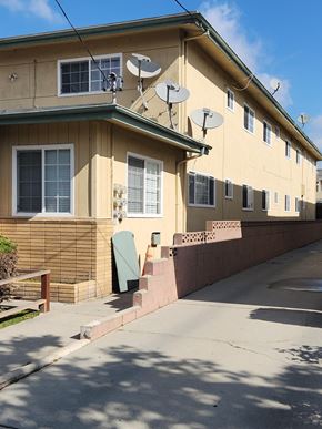 Hawthorne apartment for rent - a building with satellites on the side of it