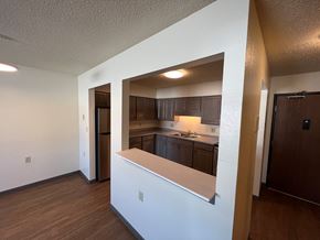 St. Martin apartment for rent - a view of the kitchen and living room in an empty apartment