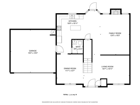 Floor plan for 4 beds, 2.5 baths, 2485 sqft