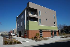 Louisville apartment for rent - a new apartment building is shown on the corner of a street