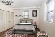 Philadelphia apartment for rent - a bedroom with a bed and a closet