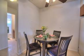 Albuquerque apartment for rent - A dining room with a table set for four.