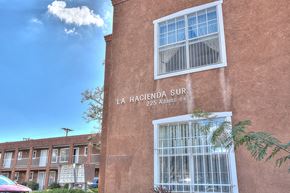 Albuquerque apartment for rent - A building with a window and a sign that says "LA HACILIDA SUR 225 Adams St".