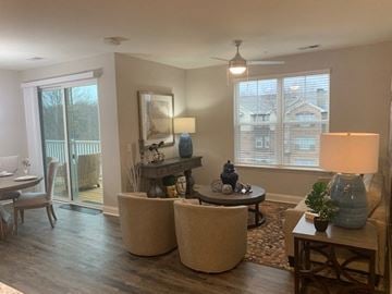 Hickory apartment for rent - a living room with chairs and a table